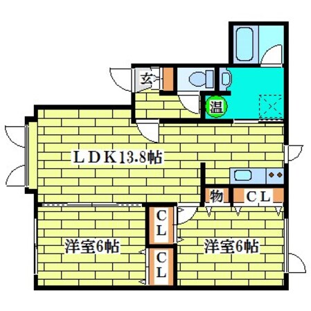 ノースフィールドＢの物件間取画像